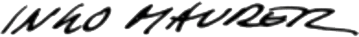 Logo bzw. Signatur des Leuchtendesigners Ingo Maurer